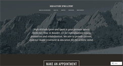 Desktop Screenshot of highaltitudesportsrehab.com
